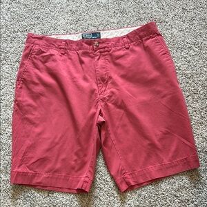 Ralph Lauren Red Flat Front Shorts
